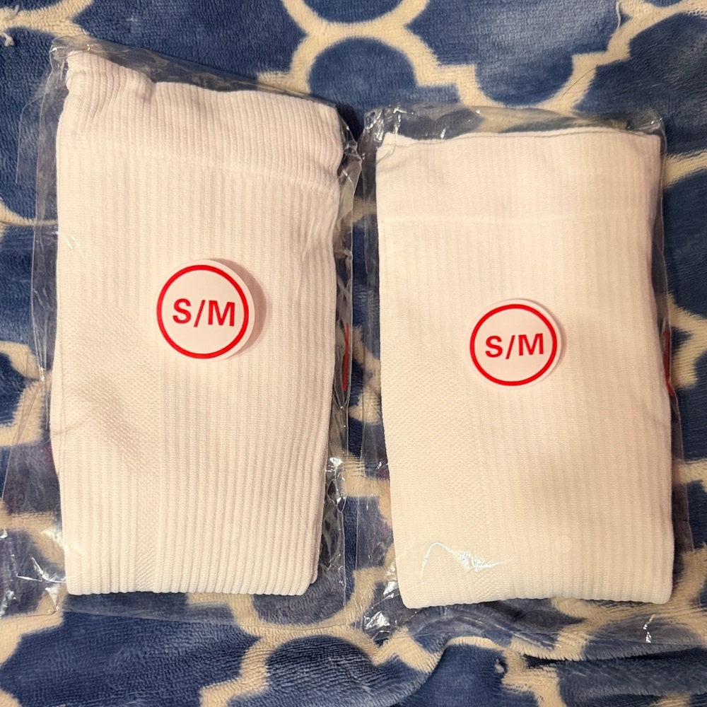 White and Gray Compression Socks